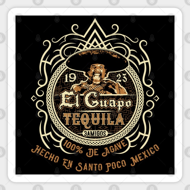 El Guapo Tequila Label Magnet by Alema Art